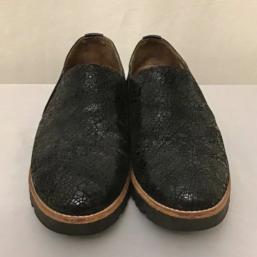 SoftWaves 6-6.5 (37) Women’s Comfort Slip On Leather Shoes Black Portugal